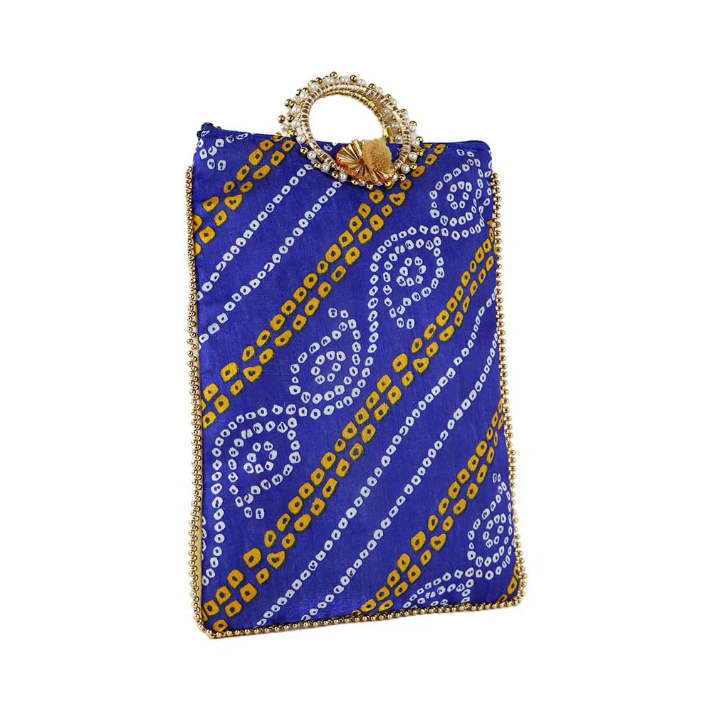 Embroidered Pearl Handle Bag