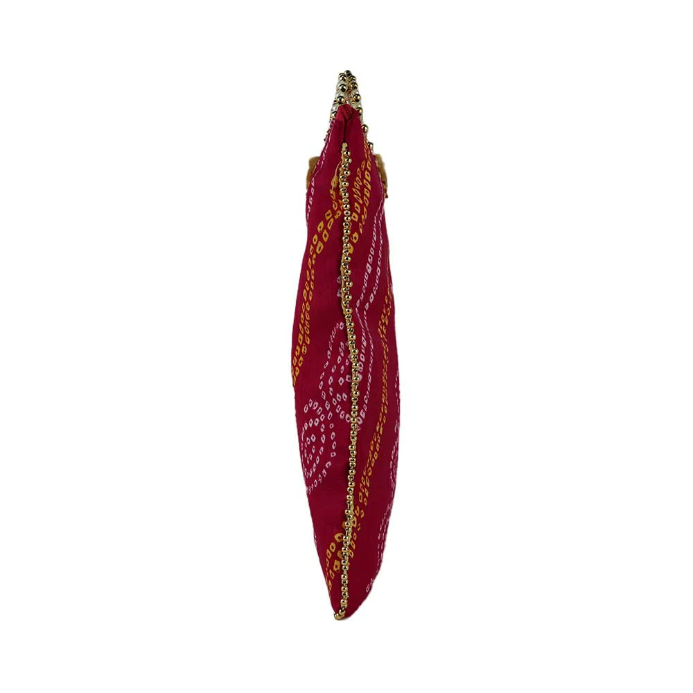 Embroidered Pearl Handle Bag