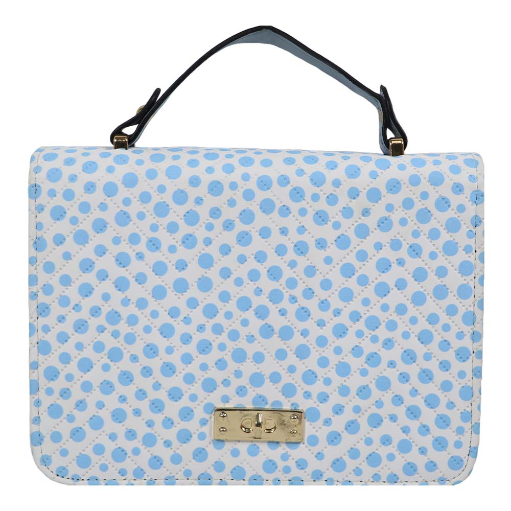 Chic Black & White Top Handle Bag