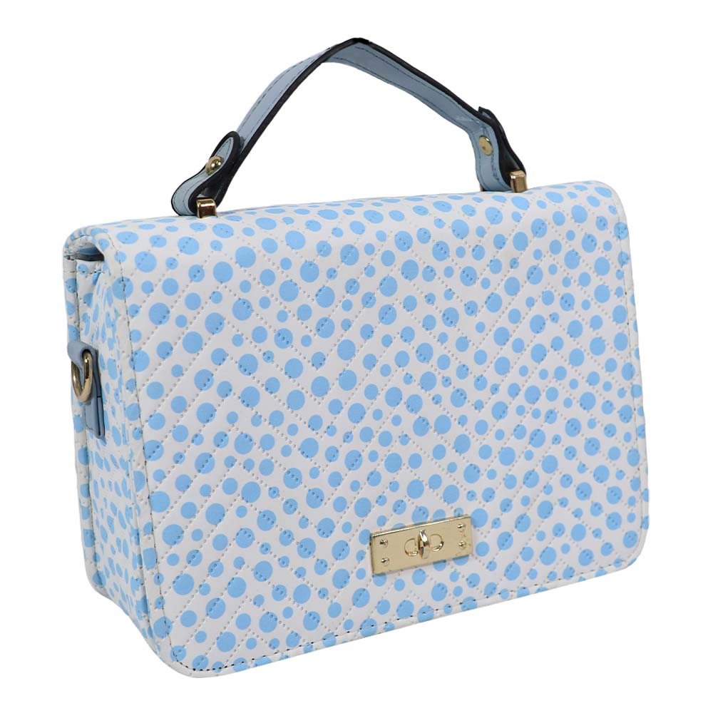 Chic Black & White Top Handle Bag