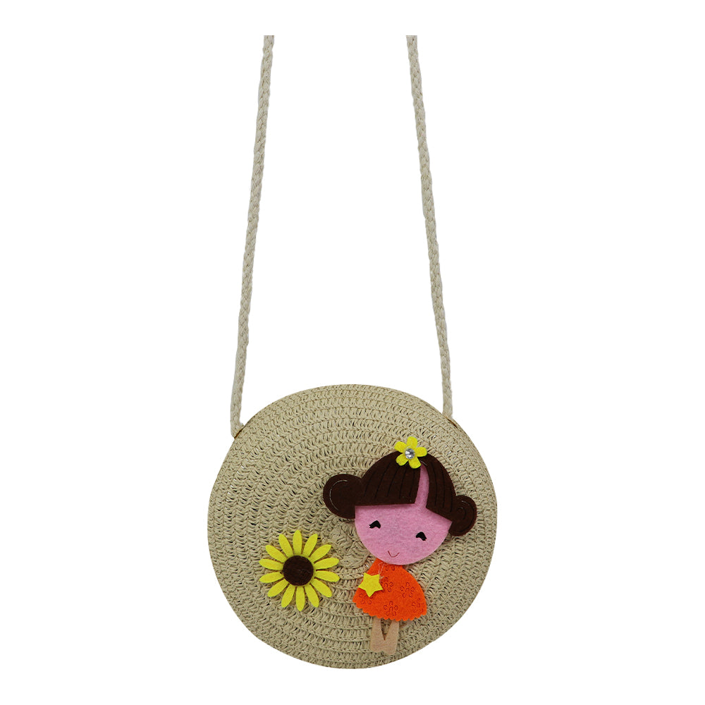 Girls Cute Cartoon Round Crossbody Sling Bag