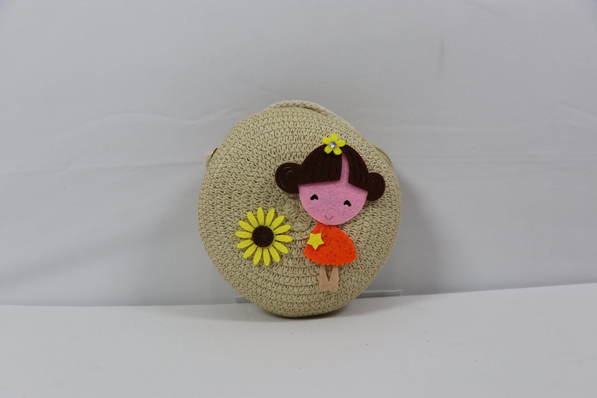 Girls Cute Cartoon Round Crossbody Sling Bag