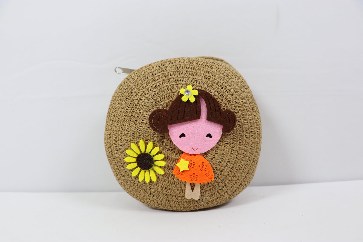 Girls Cute Cartoon Round Crossbody Sling Bag