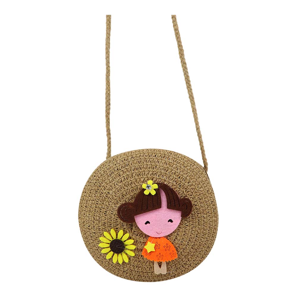 Girls Cute Cartoon Round Crossbody Sling Bag