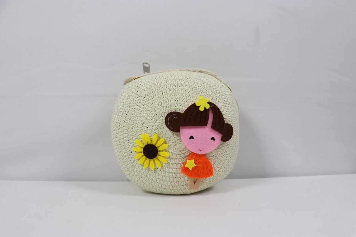 Girls Cute Cartoon Round Crossbody Sling Bag