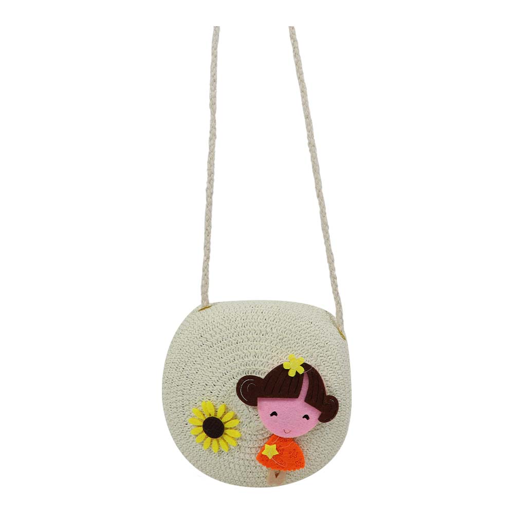 Girls Cute Cartoon Round Crossbody Sling Bag