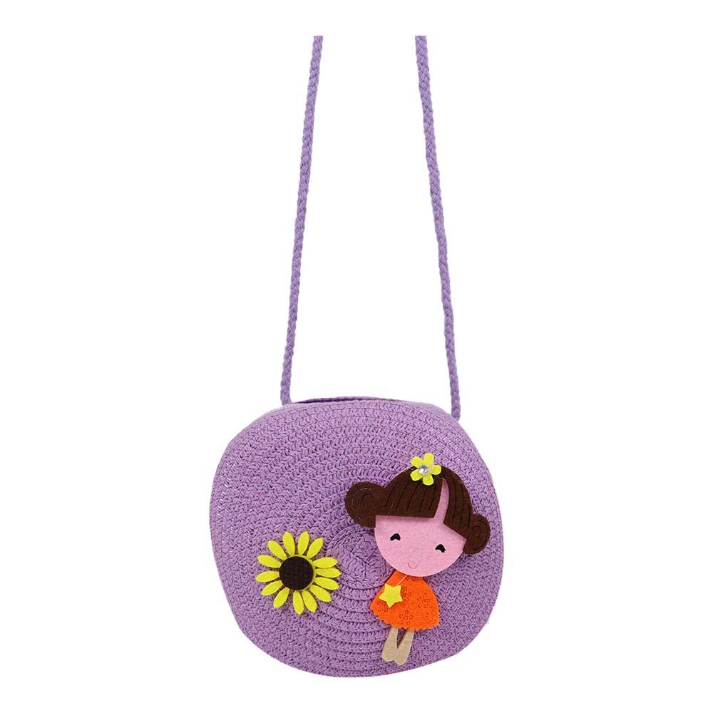 Girls Cute Cartoon Round Crossbody Sling Bag