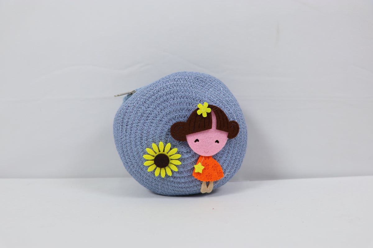 Girls Cute Cartoon Round Crossbody Sling Bag