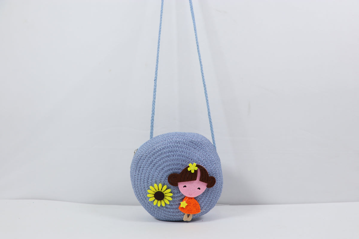 Girls Cute Cartoon Round Crossbody Sling Bag