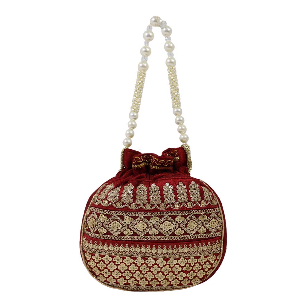 Handcrafted Embroidered Potli Bag – Regal Elegance