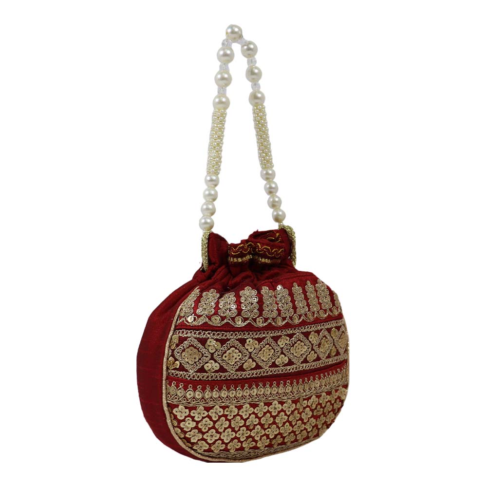 Handcrafted Embroidered Potli Bag – Regal Elegance