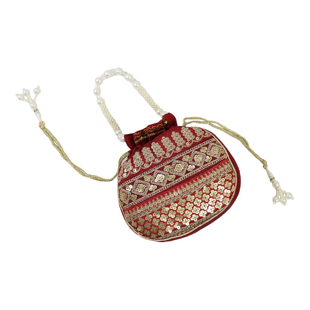 Handcrafted Embroidered Potli Bag – Regal Elegance