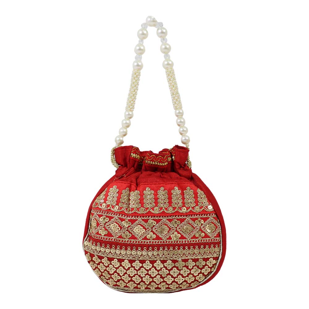 Handcrafted Embroidered Potli Bag – Regal Elegance