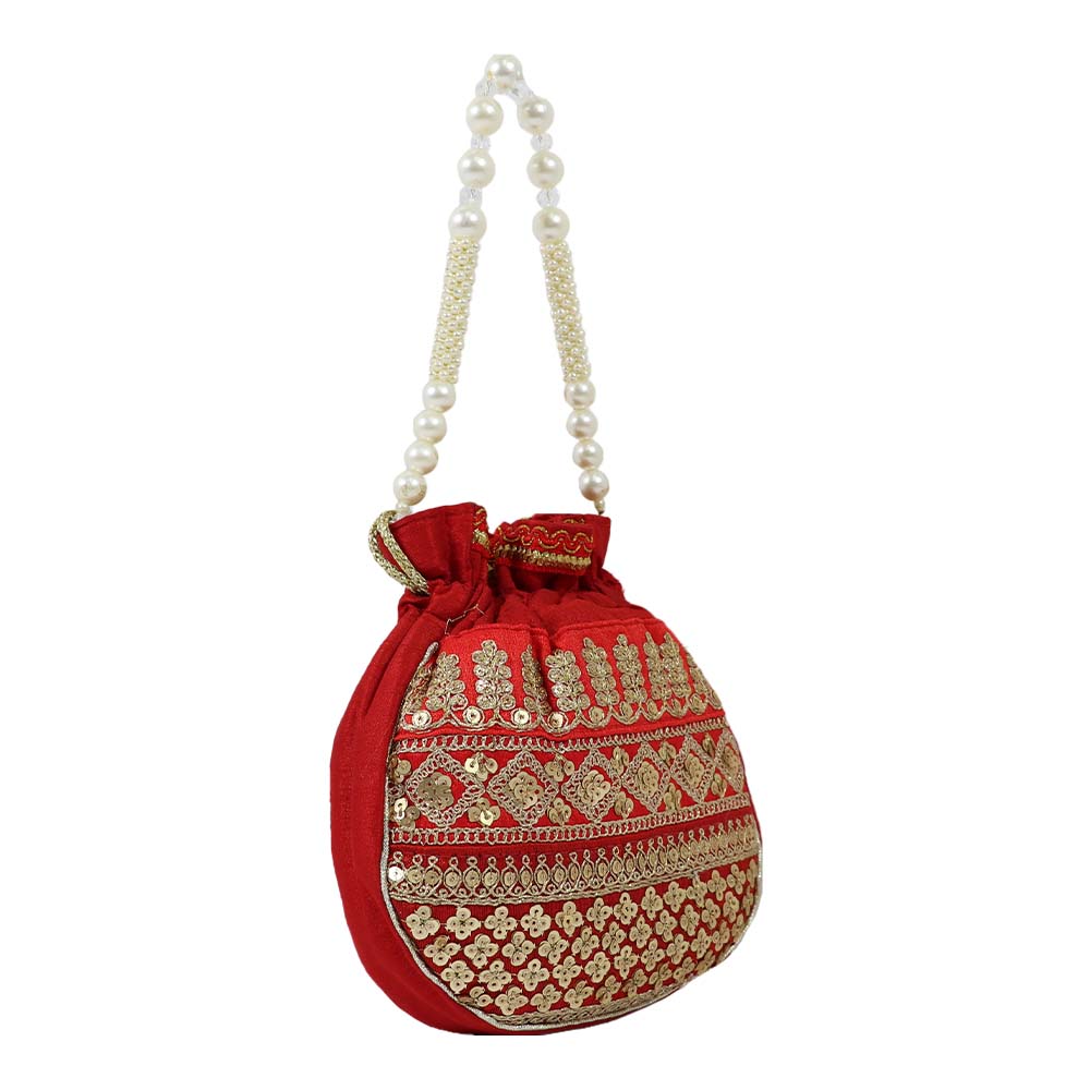 Handcrafted Embroidered Potli Bag – Regal Elegance