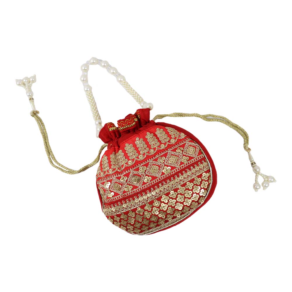 Handcrafted Embroidered Potli Bag – Regal Elegance