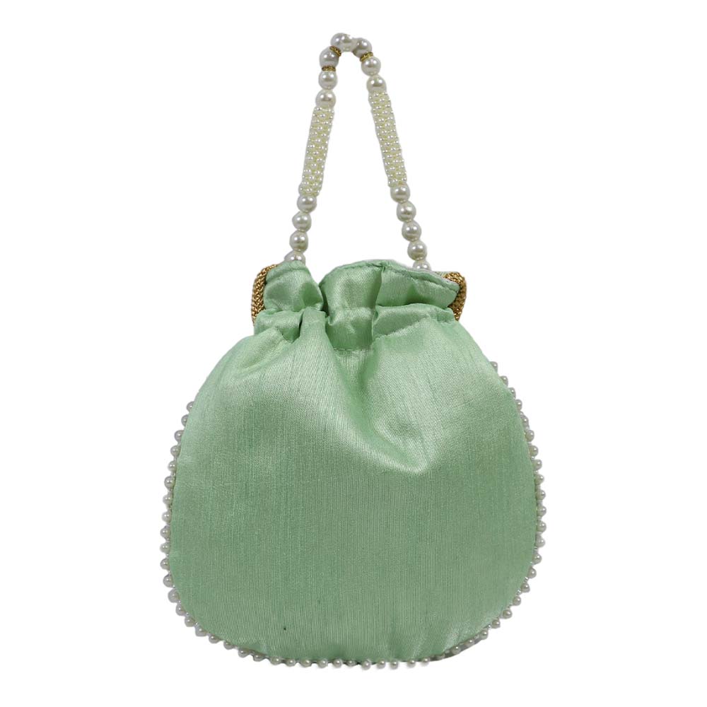 Pearl-Embroidered Potli Bag – Ethnic Elegance