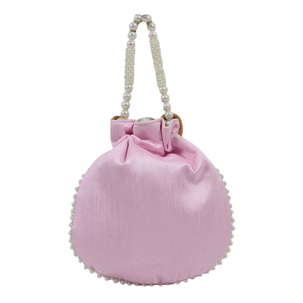 Pearl-Embroidered Potli Bag – A Timeless Ethnic Charm