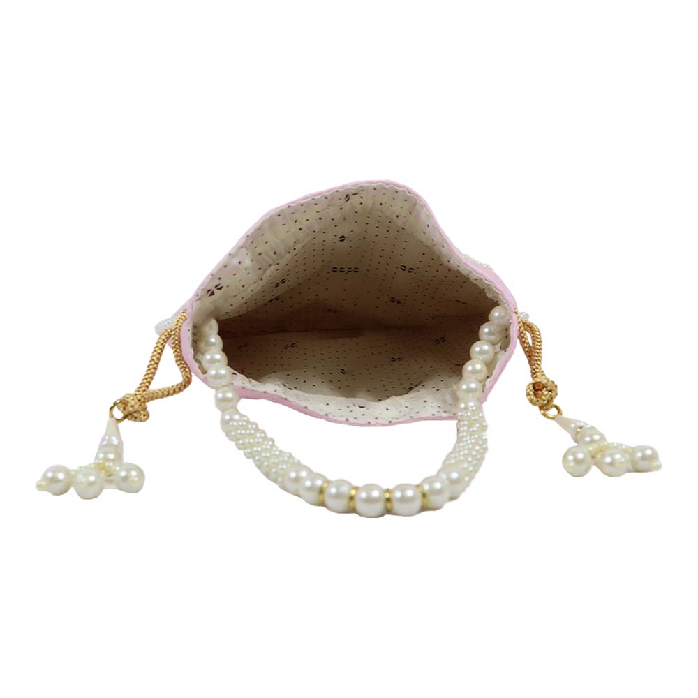 Pearl-Embroidered Potli Bag – A Timeless Ethnic Charm