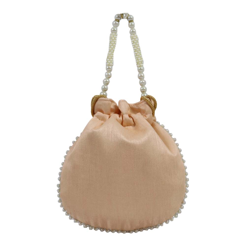 Pearl-Embroidered Potli Bag – Ethnic Elegance