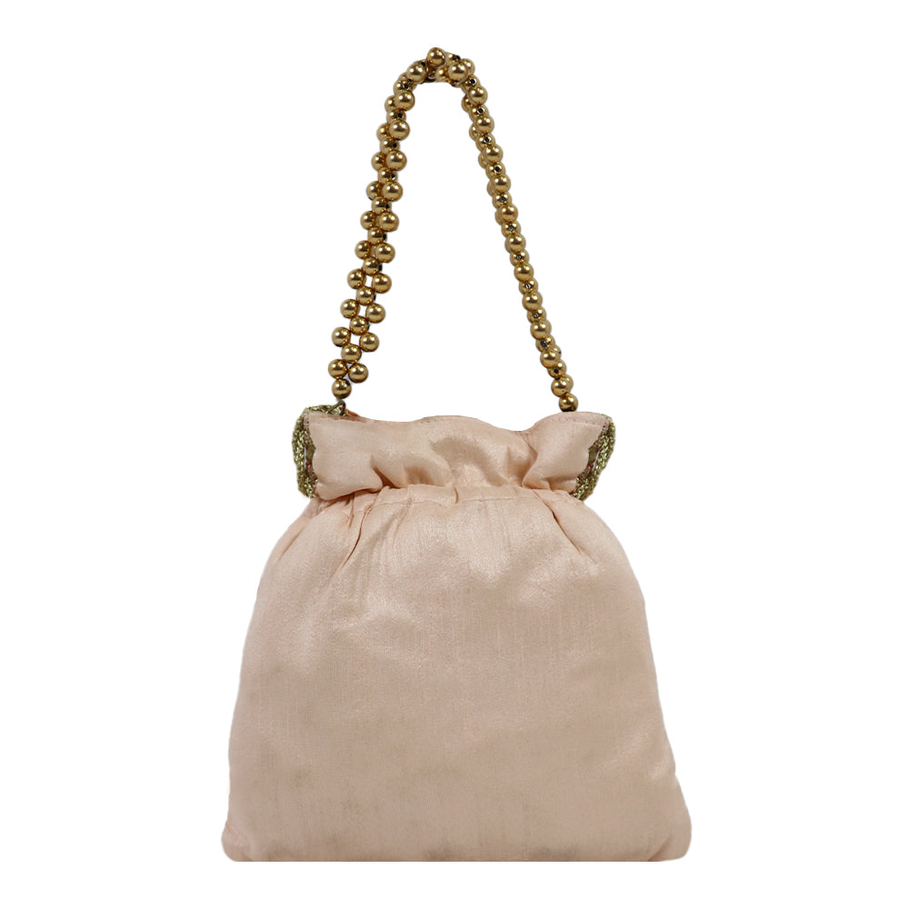 Champagne Gold Embroidered Potli Bag – A Royal Affair