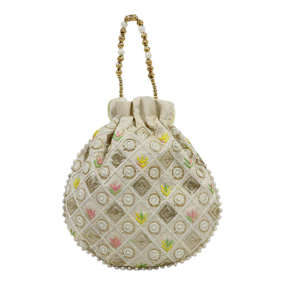 Elegant Potli Bag with Intricate Embroidery