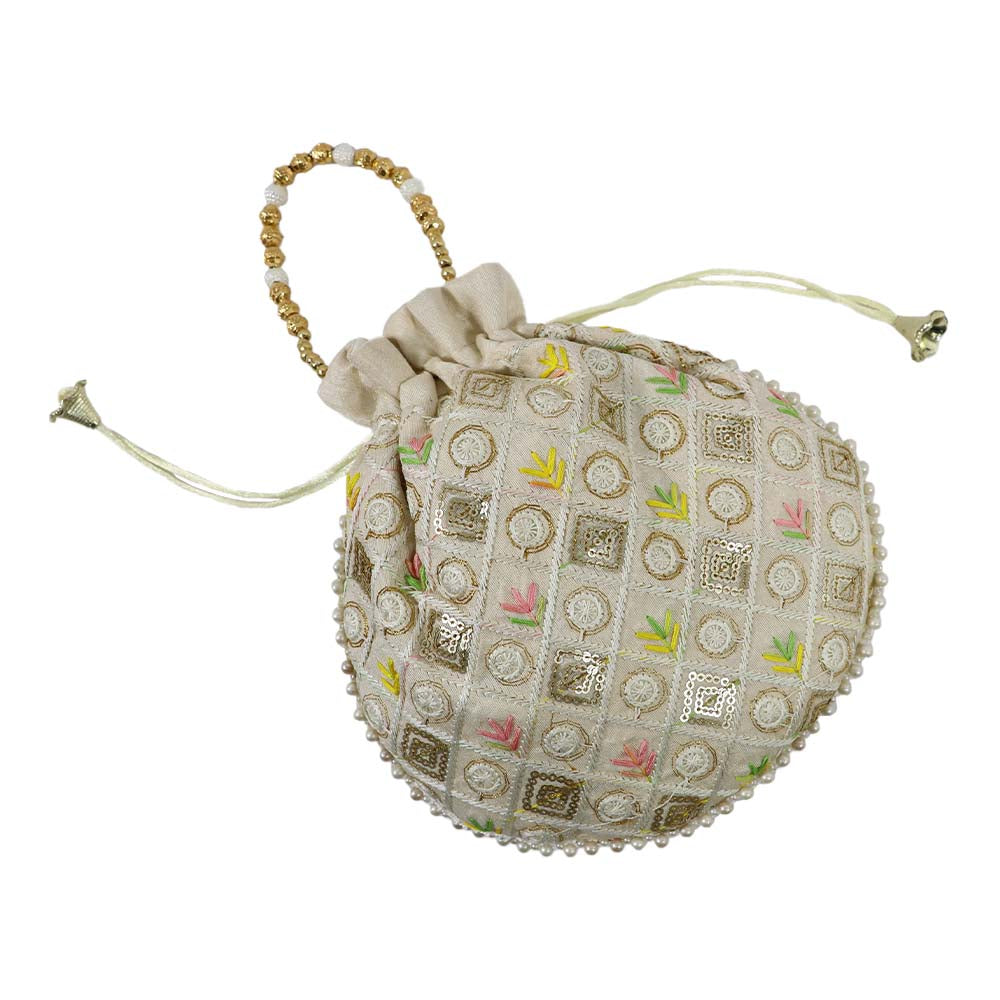 Elegant Potli Bag with Intricate Embroidery