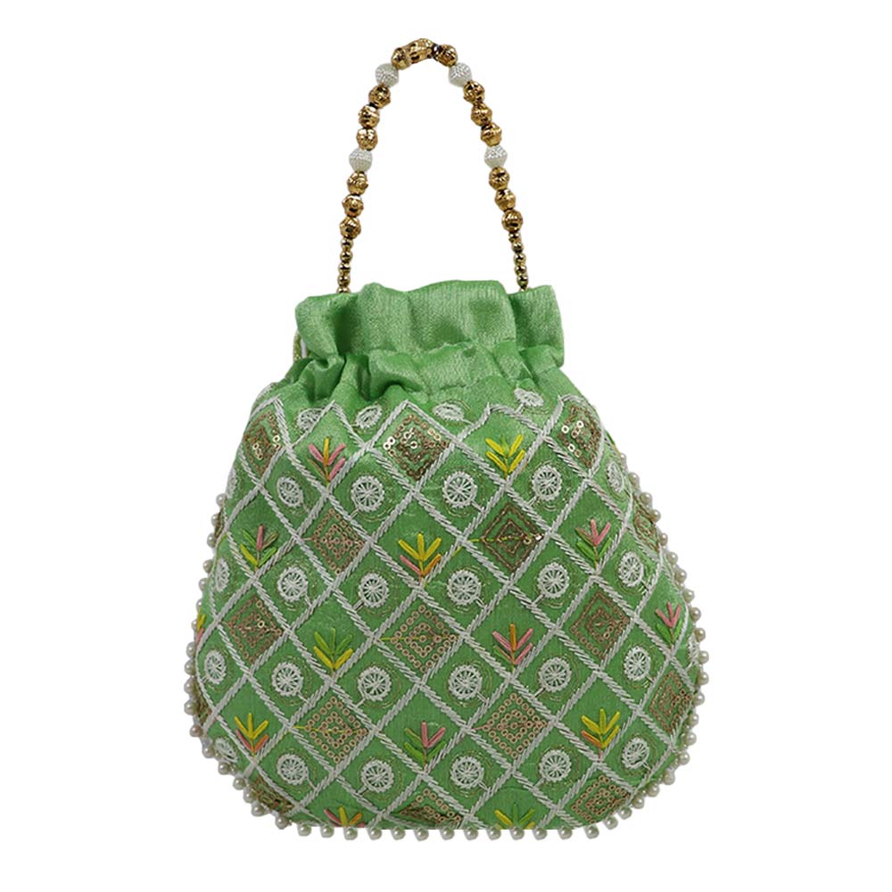 Elegant Potli Bag with Intricate Embroidery