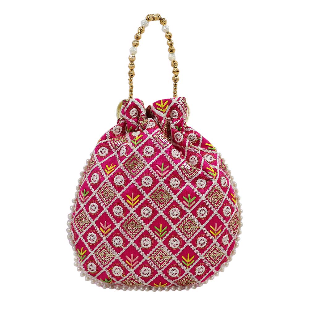 Elegant Potli Bag with Intricate Embroidery