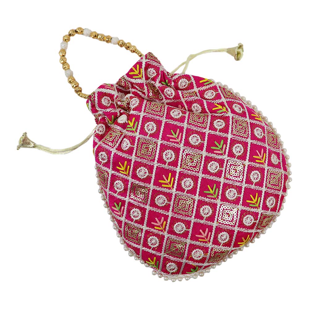 Elegant Potli Bag with Intricate Embroidery
