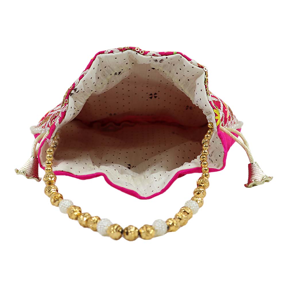 Elegant Potli Bag with Intricate Embroidery