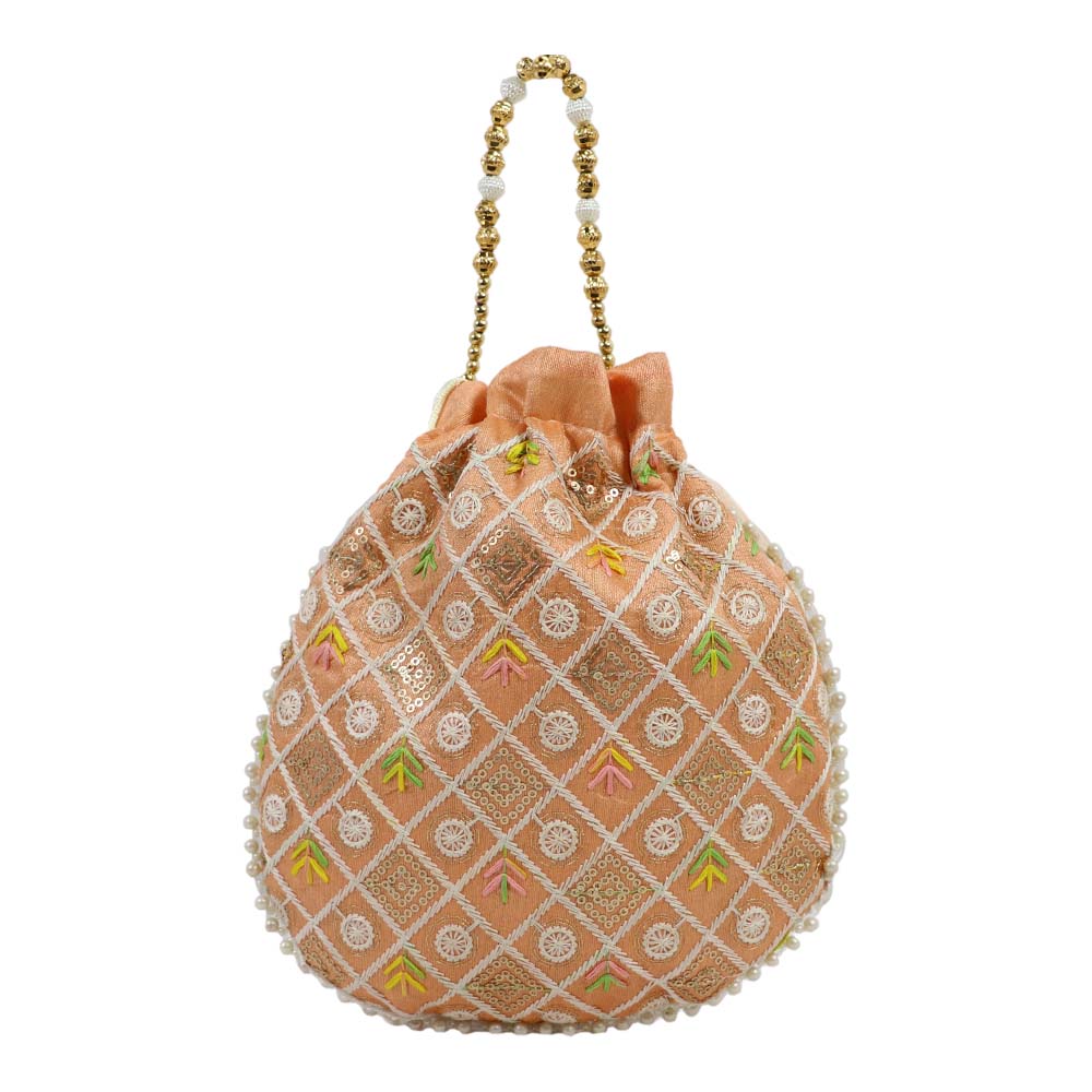 Elegant Potli Bag with Intricate Embroidery