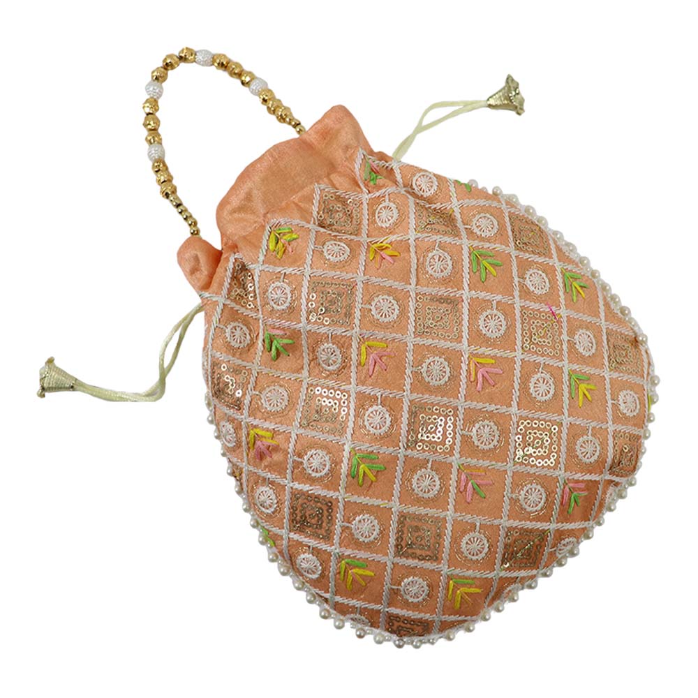 Elegant Potli Bag with Intricate Embroidery