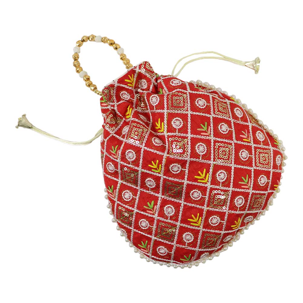 Elegant Potli Bag with Intricate Embroidery
