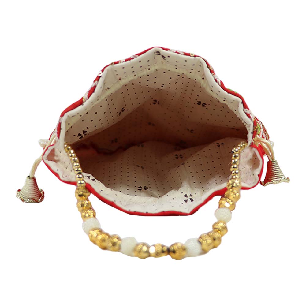 Elegant Potli Bag with Intricate Embroidery