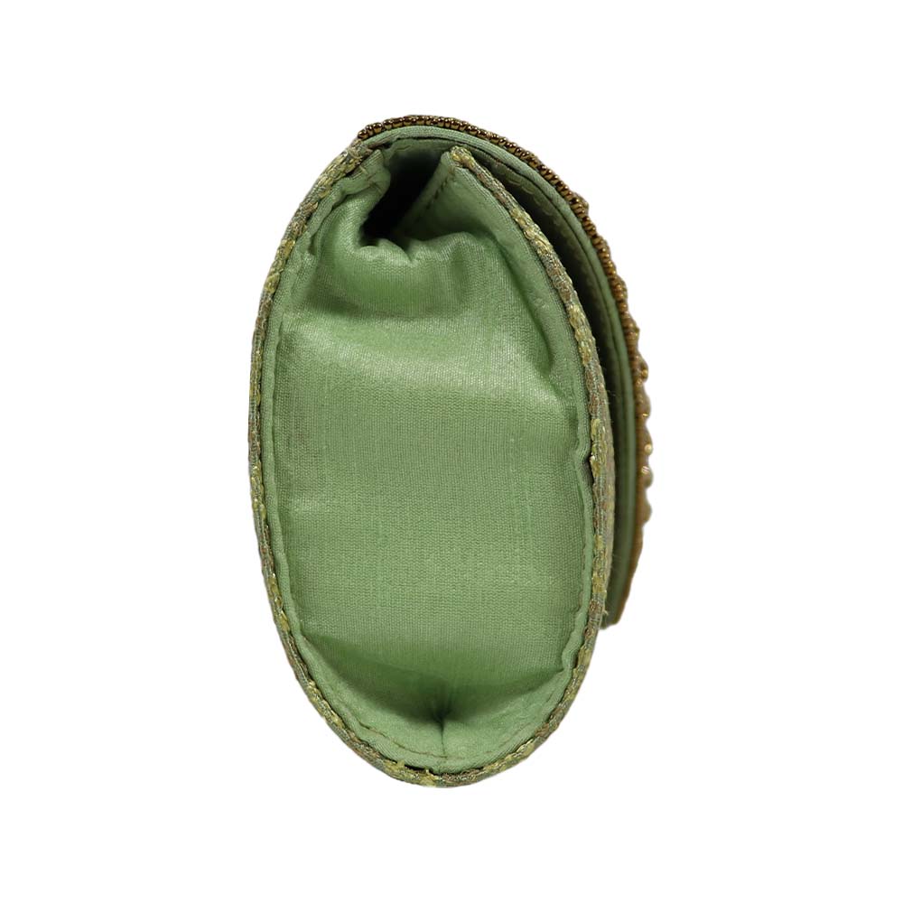 Embellished Clutch with Jewel Accents and Gold Detailing