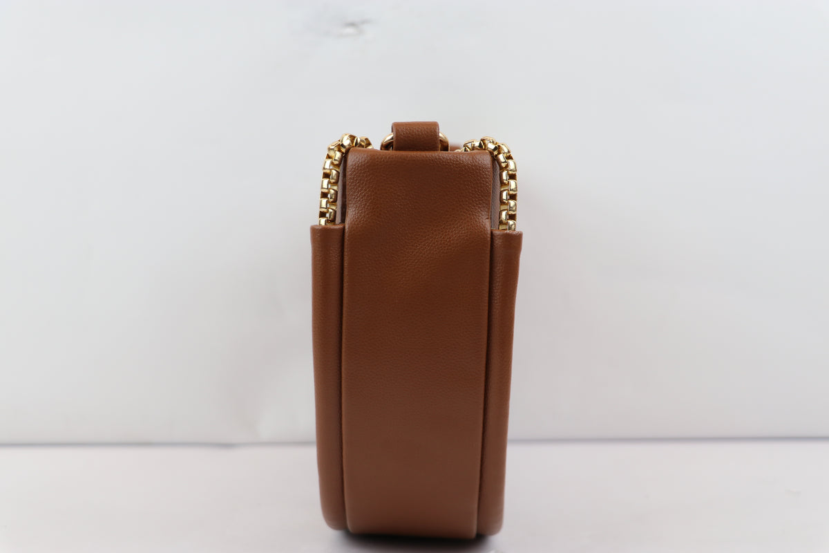 Semi Circle Sling Bag with Gold Chain Strap