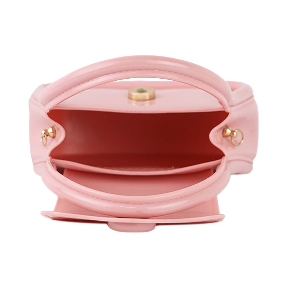 Women Trendy Glossy Mini Top Handle Sling Bag