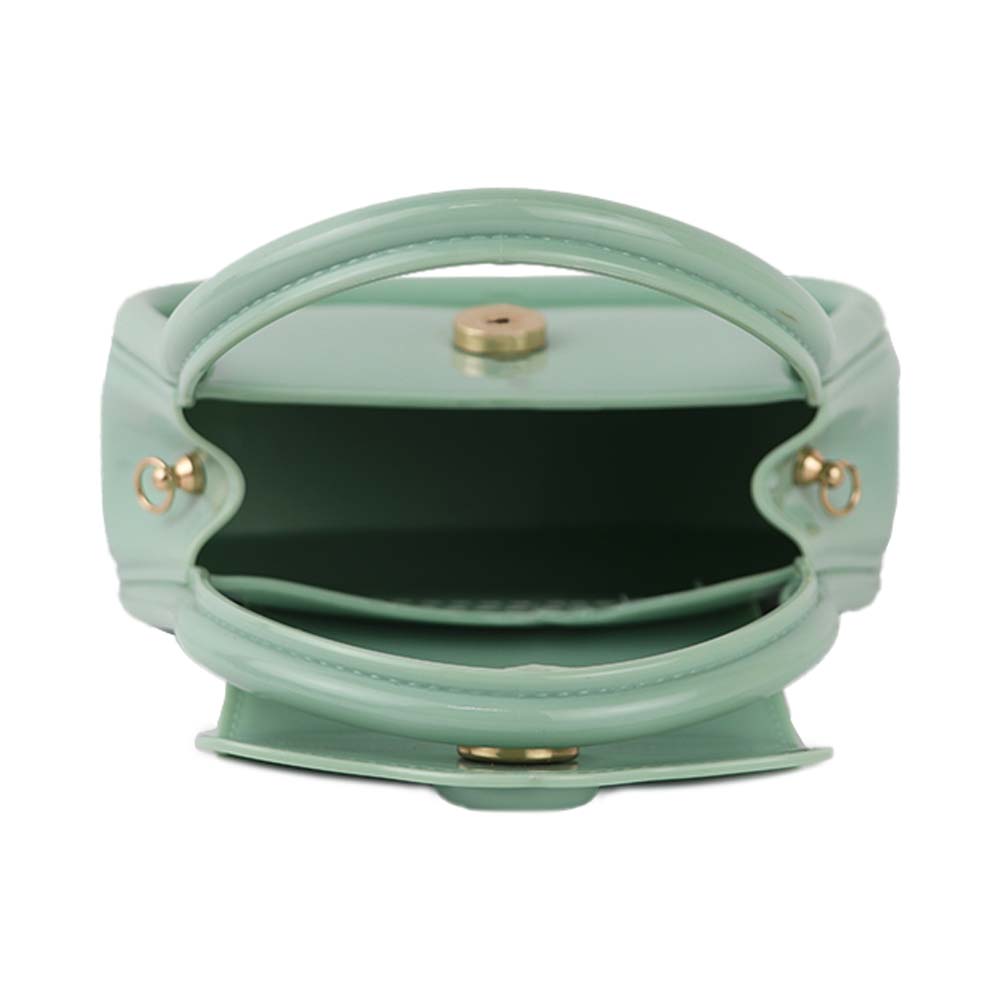 Women Trendy Glossy Mini Top Handle Sling Bag