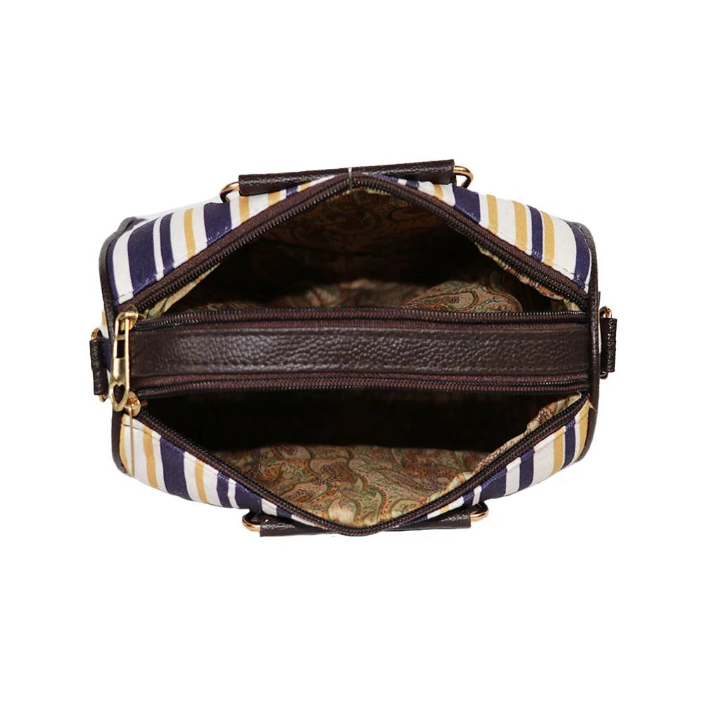 Women Red Printed Duffle Handbag with Sling Strap & Metal Handle – Travel & Everyday Stylish Bag
