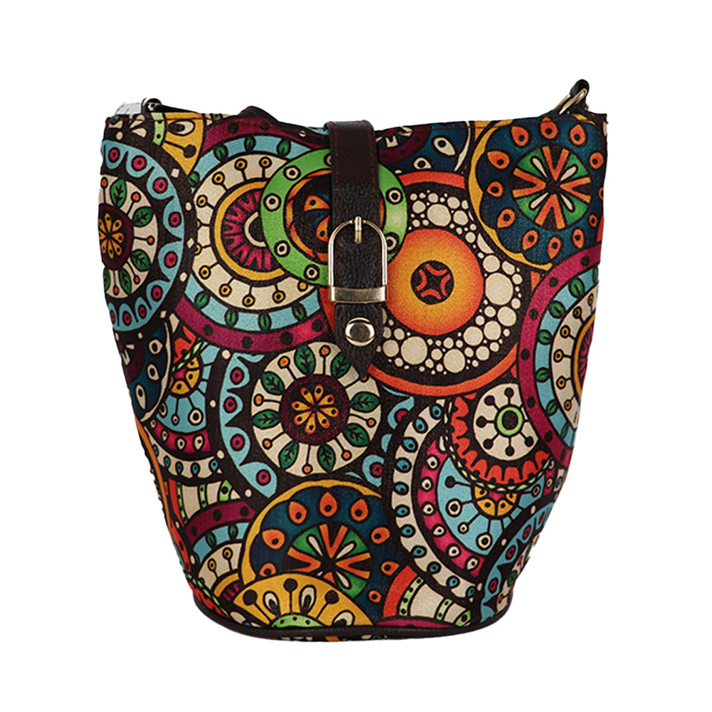 Printed Sling Bag for Women | Compact Crossbody Handbag with Multiple Compartments |